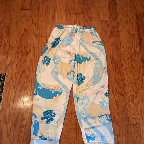 NWOT Oscar De La Renta Pink Label Asian Kimono Style Robe & Pants Set  P… - Picture 5 of 8